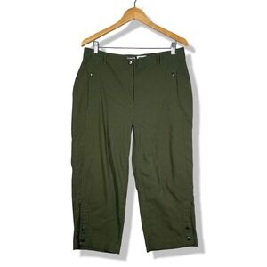 Jamie Sadock Golf Capris Pants Womens 12 Green Athletic Minimalist Athleisure